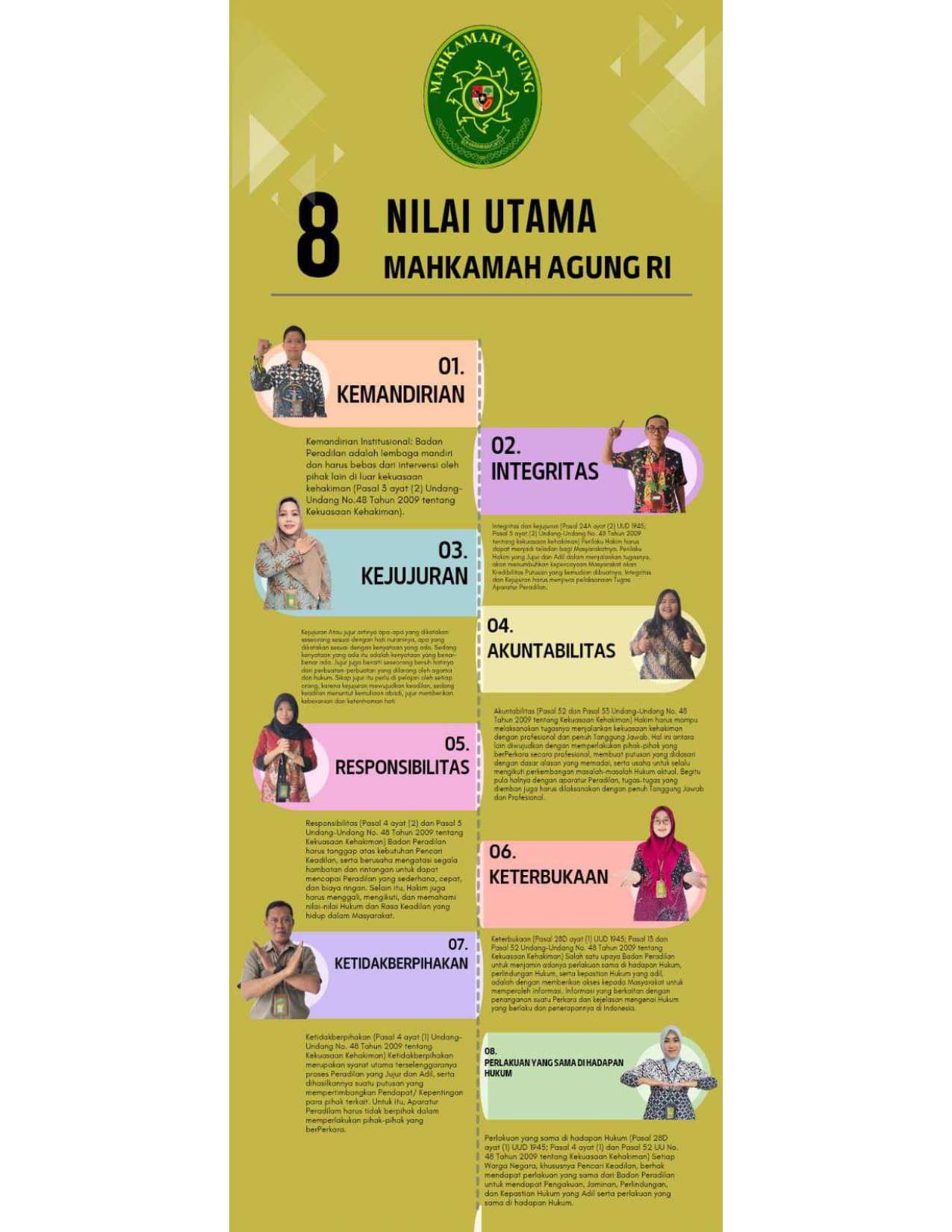Delapan Nilai Mahkamah Agung