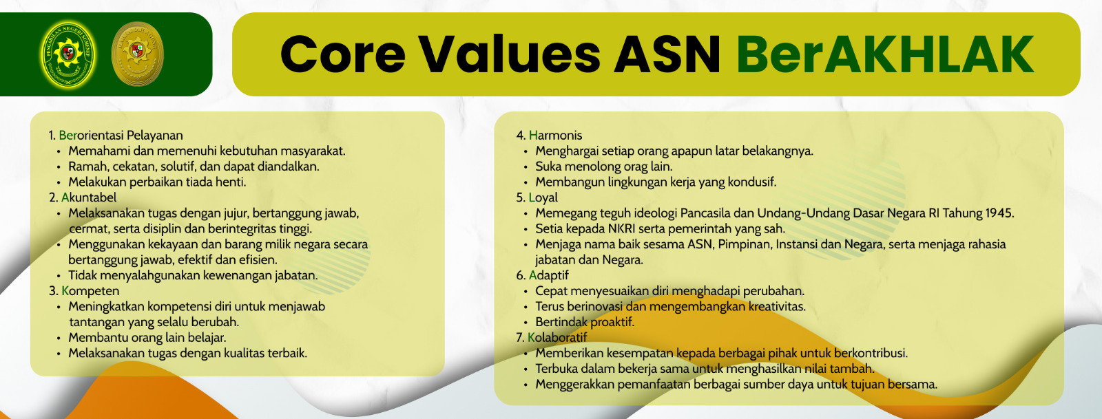 Core Values ASN BerAKHLAK